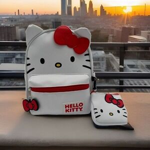 Hello Kitty Signature‎ Sanrio Mini Backpack With Coin Purse NEW